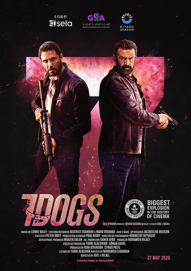 7 Dogs Large Poster