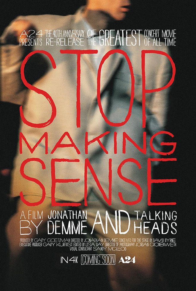 A24 x IMAX Present: Stop Making Sense Large Poster