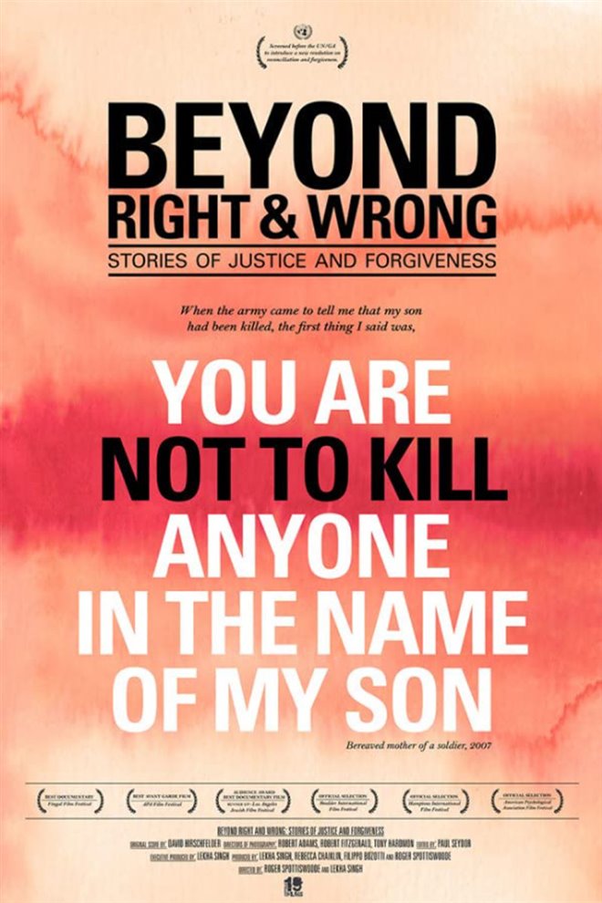Beyond Right and Wrong: Stories of Justice and Forgiveness Large Poster