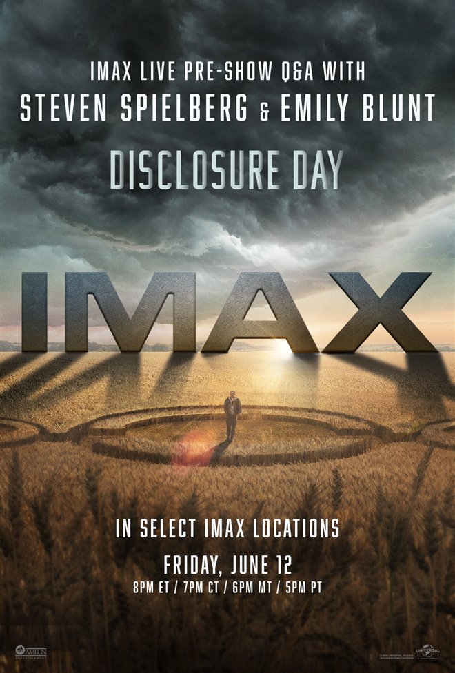 Disclosure Day: IMAX Live Pre-Show Q&A with Steven Spielberg and Emily Blunt Large Poster