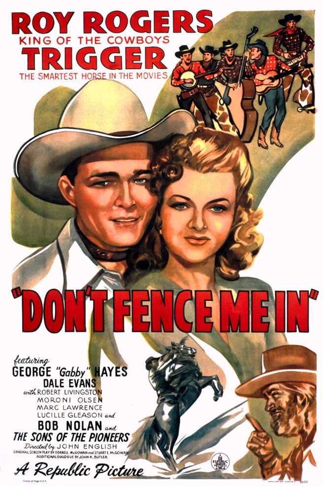Don't Fence Me In Large Poster