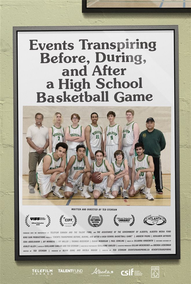 Events Transpiring Before, During, and After a High School Basketball Game Large Poster