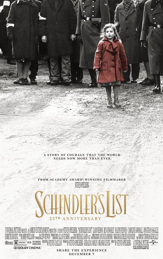Schindler's List: 25th Anniversary Re-Release Large Poster