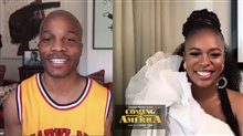 Jermaine Fowler and Nomzamo Mbatha on starring with Eddie Murphy in 'Coming 2 America' - Interview Video