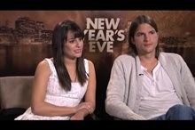 Lea Michele & Ashton Kutcher (New Year's Eve) - Interview Video